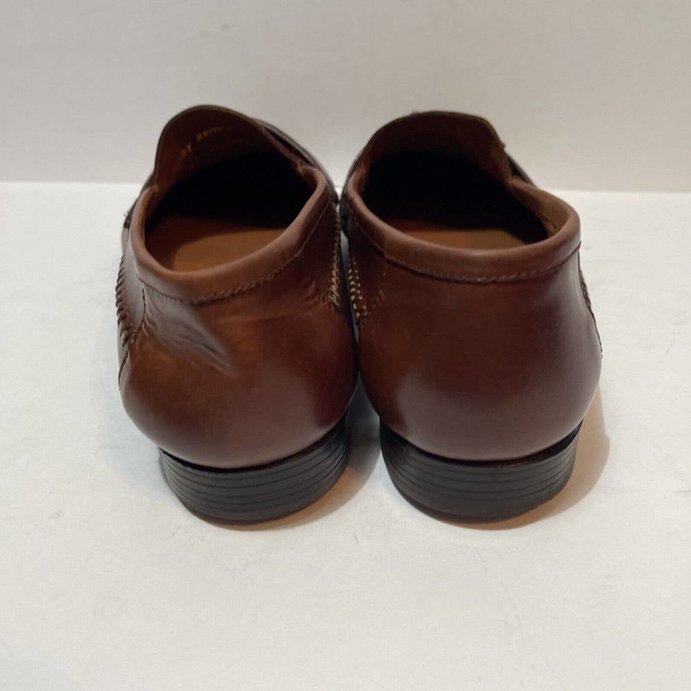 GEORGIO BRUTINI Newark Brown Men’s 10M Woven Tassel Loafer Made In Brazil - Picture 4 of 7